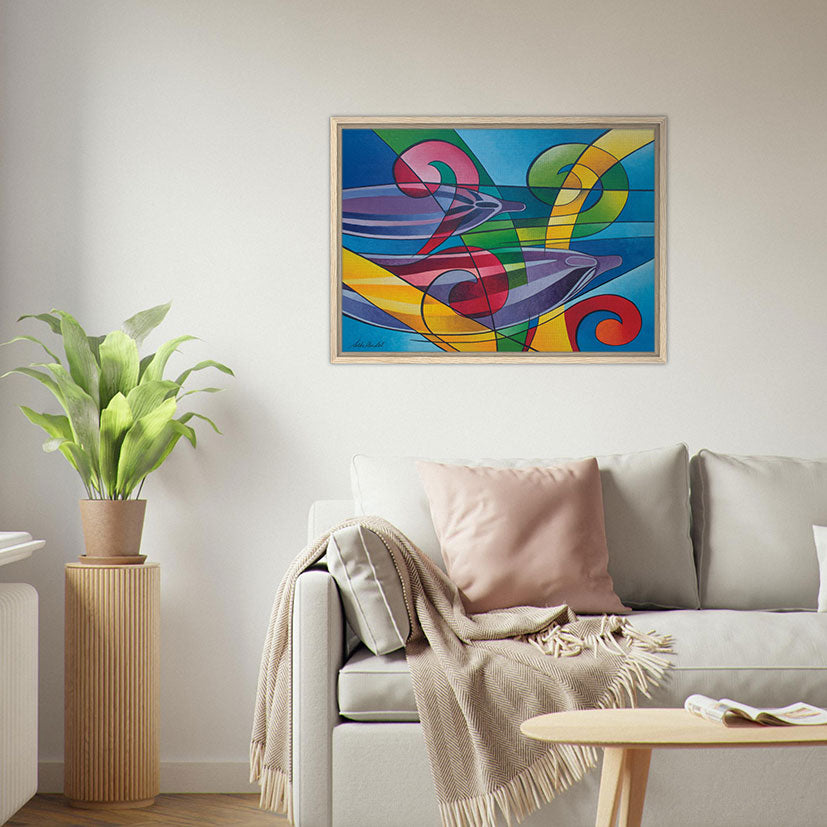 Dancing Dolphins - Original Painting