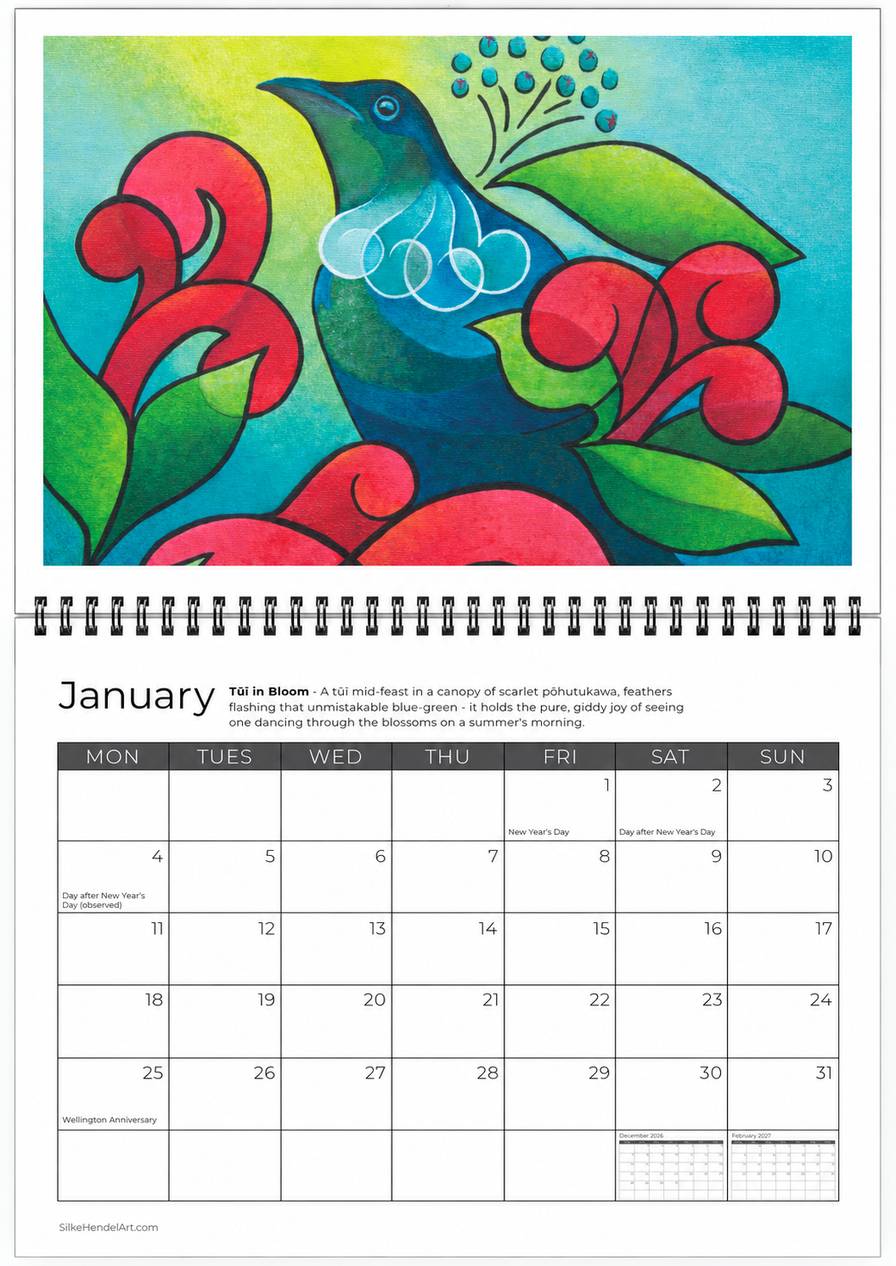 2027 Hand Painted Art Calendar by Silke Hendel PRE-ORDER